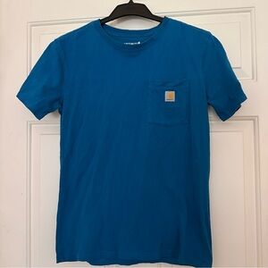 Carhartt Women’s Blue Pocket T-Shirt Tee Size Small 4 6